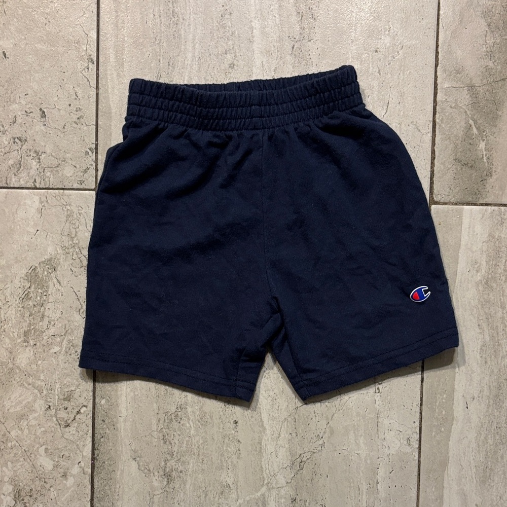 Champion Boys Navy Athletic Shorts with Logo